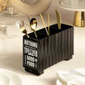 Black Metal Cutlery Organizer - Stylish Kitchen Utensil Holder